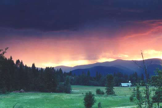 Sunset of a sandpoint Country Side
